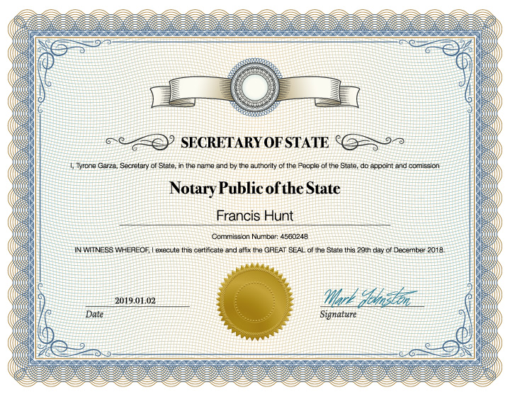 notary public seal stamp