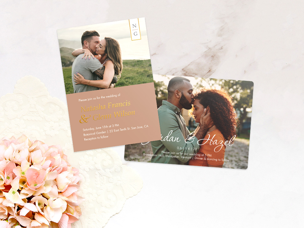 Always & Forever White Save the Date Card