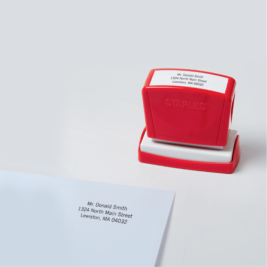 Heavy Duty Date Stamp with POSTED Self Inking Stamp - RED INK