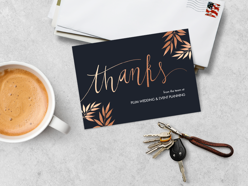 business thank you card