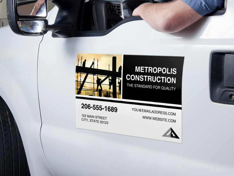 Construction Remodeling Home Renovation Custom Car Door Magnet Sign-QTY 2 