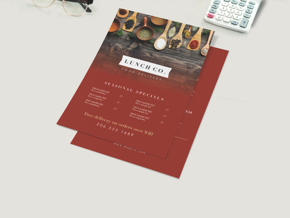 Take Out Menu Printing