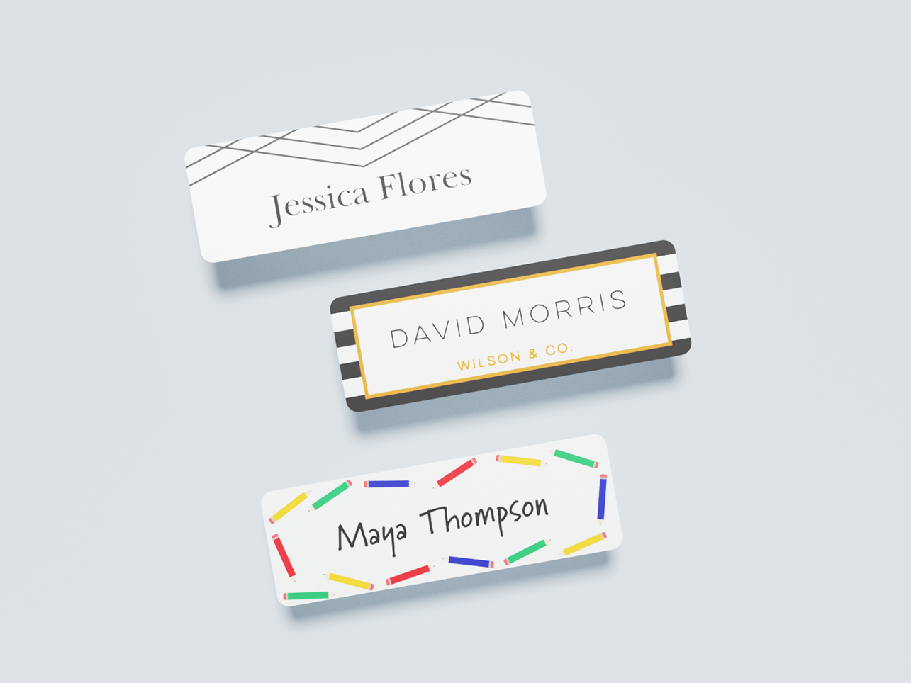 Metal Name Tags (Style F)