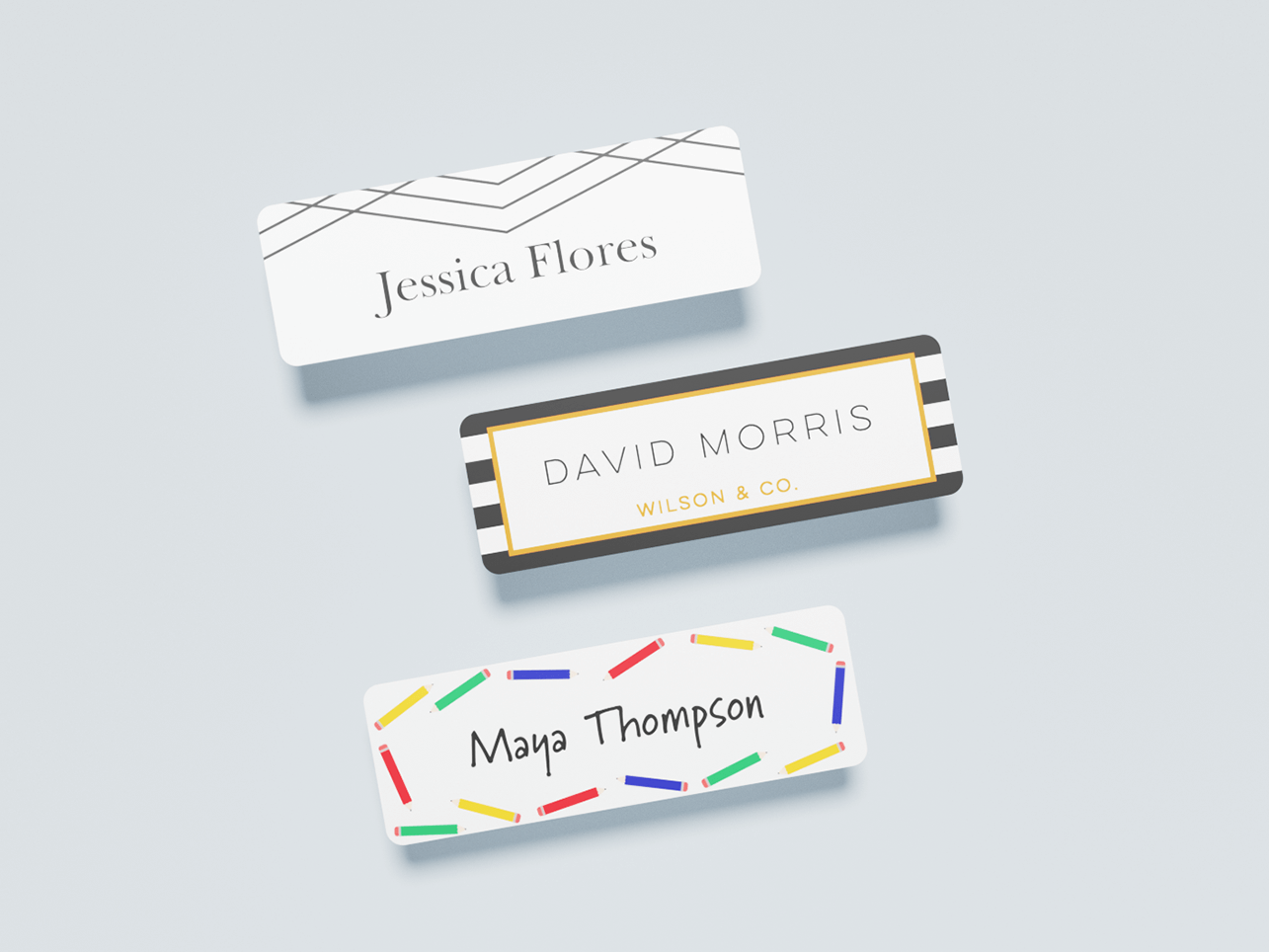 professional name tag borders