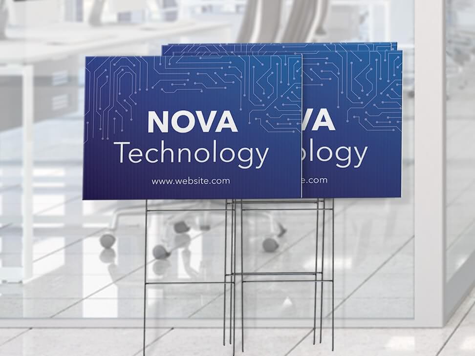 staples yard sign printing